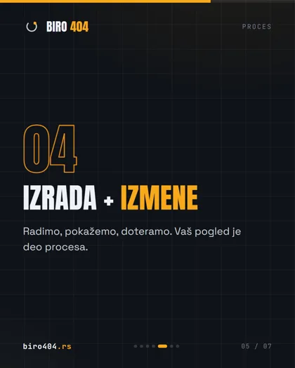 Korak 4: izrada sajta sa uključenim izmenama.