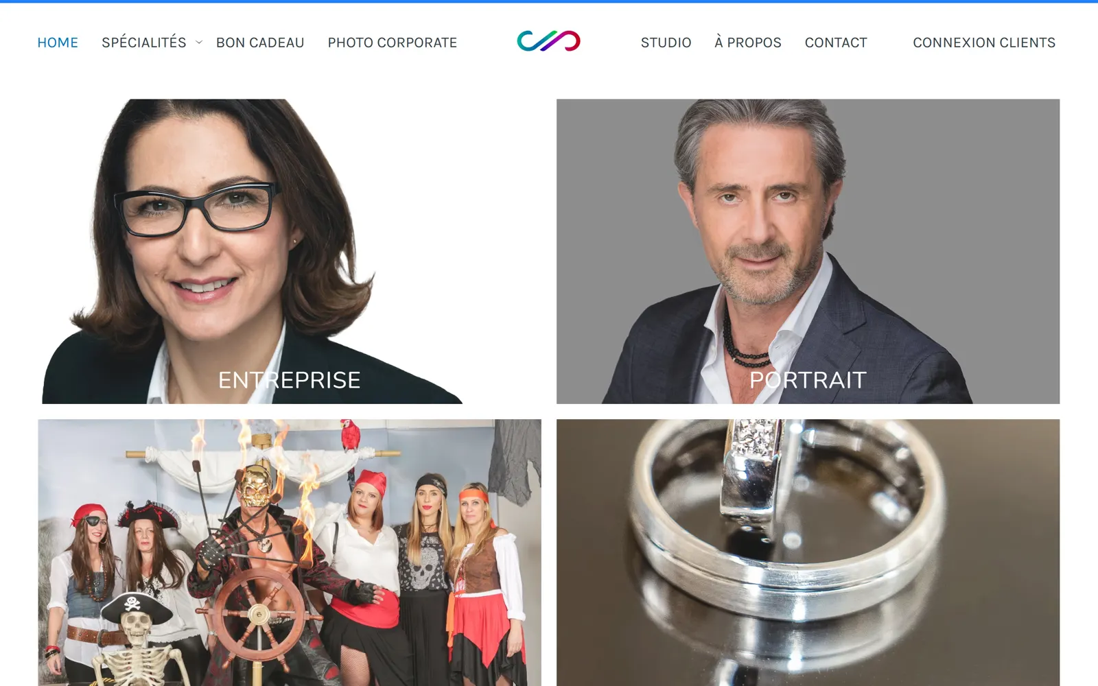 JP Photographies — a photographer’s portfolio — on a desktop screen