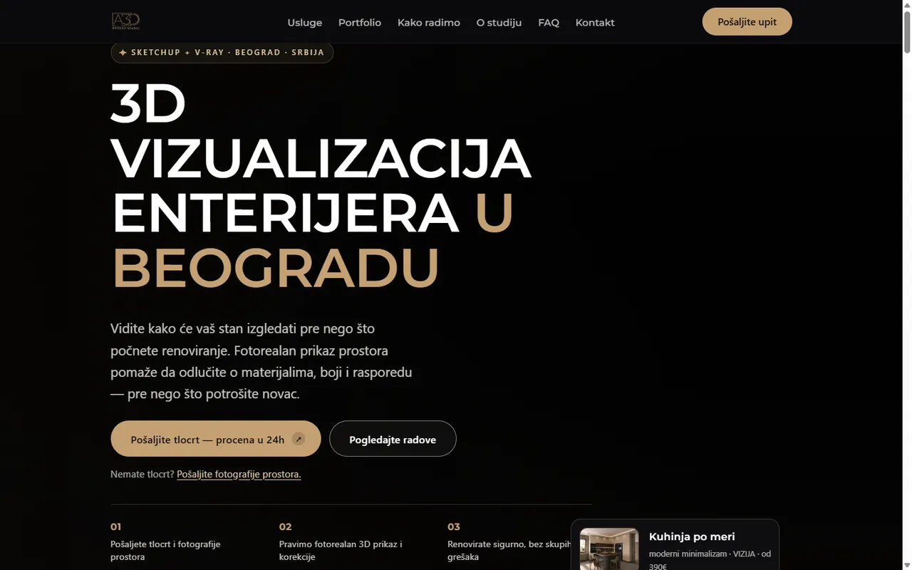 ARTA3D — render i prostor prikazani premium