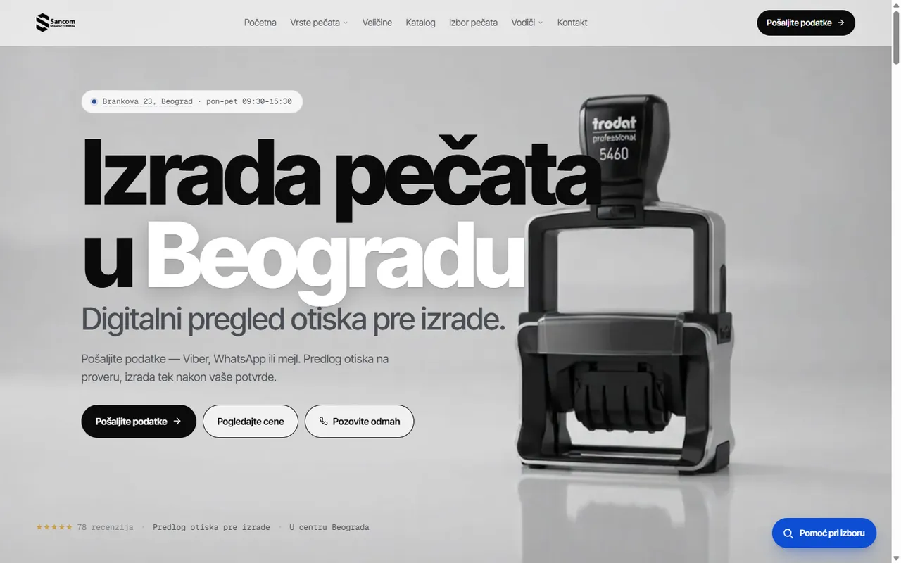 SANCOM — sajt na kojem kupac odmah razume šta naručuje